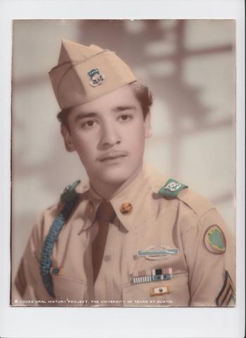 Caption written on corner of photo reads:\Como un recuerdo para mi novia quiero con todo mi corazon. Chuy  Oct. 2-55\""