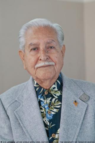 Maximino Rodriguez photographed by the Voces Oral History Project on January 7, 2011 at the Hazard Park Armory in Los Angeles, California. (©2011 Voces Oral History Project / Marc Hamel)