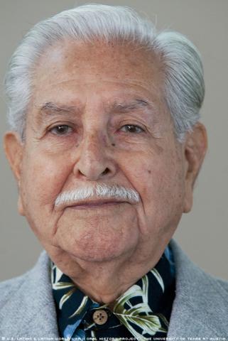 Maximino Rodriguez photographed by the Voces Oral History Project on January 7, 2011 at the Hazard Park Armory in Los Angeles, California. (©2011 Voces Oral History Project / Marc Hamel)