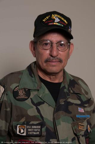 Vietnam Vet, Ben Saenz, was interviewed in Houston, Texas, on April 9, 2011. [Voces Oral History Project/ Michelle J Lojewski]