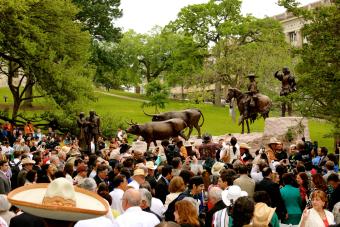 People attending Tejano momument opening