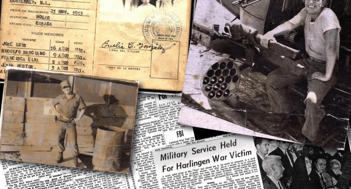 Various photos and newspaper clippings of Rudy M. Gonzalez