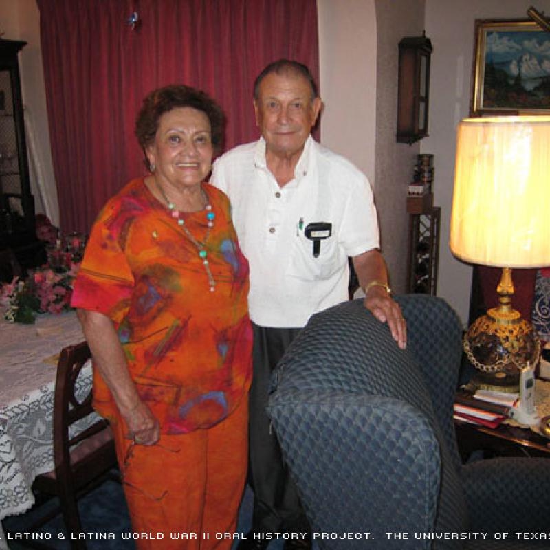Cora Ramirez with her husband Conrado at their home in El Paso, Texas on January 24, 2008.